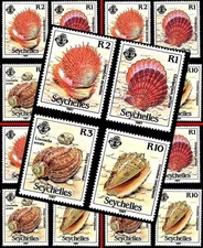👉 SEYCHELLES 1987 MARINE LIFE/ SHELLS x5 wholesale  MNH ANIMALS