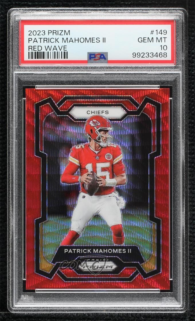 2023 Panini Prizm Red Wave 97/149 Patrick Mahomes II #149 PSA 10 GEM MT 0fo5