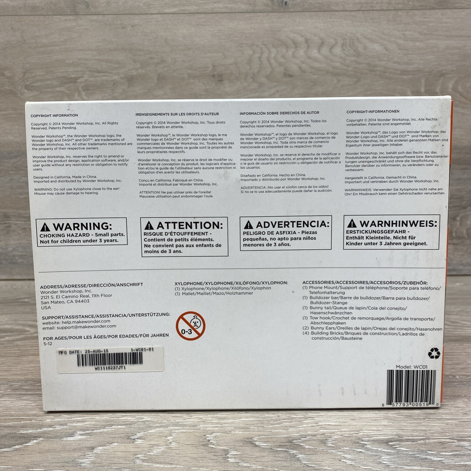 Wonder Workshop Xylophone Accessory Pack WC01 Dash & Dot STEM Sealed