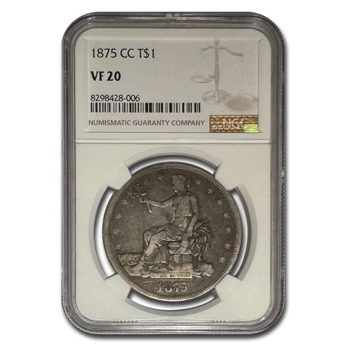 1875-CC Trade Dollar VF-20 NGC
