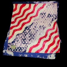 Vintage Dr. Collectors Scarf Bandana Handmade Tie Dye Old Glory Flag Cotton USA