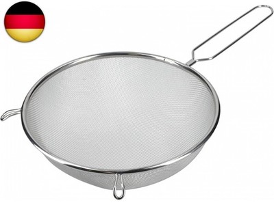 KitchenCraft Großes feinmaschiges Metall-Küchensieb, Edelstahl-Rundsieb, 25cm, 1