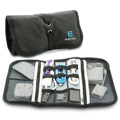 ElecTrek Compact Roll-up Electronics Accessories Organizer