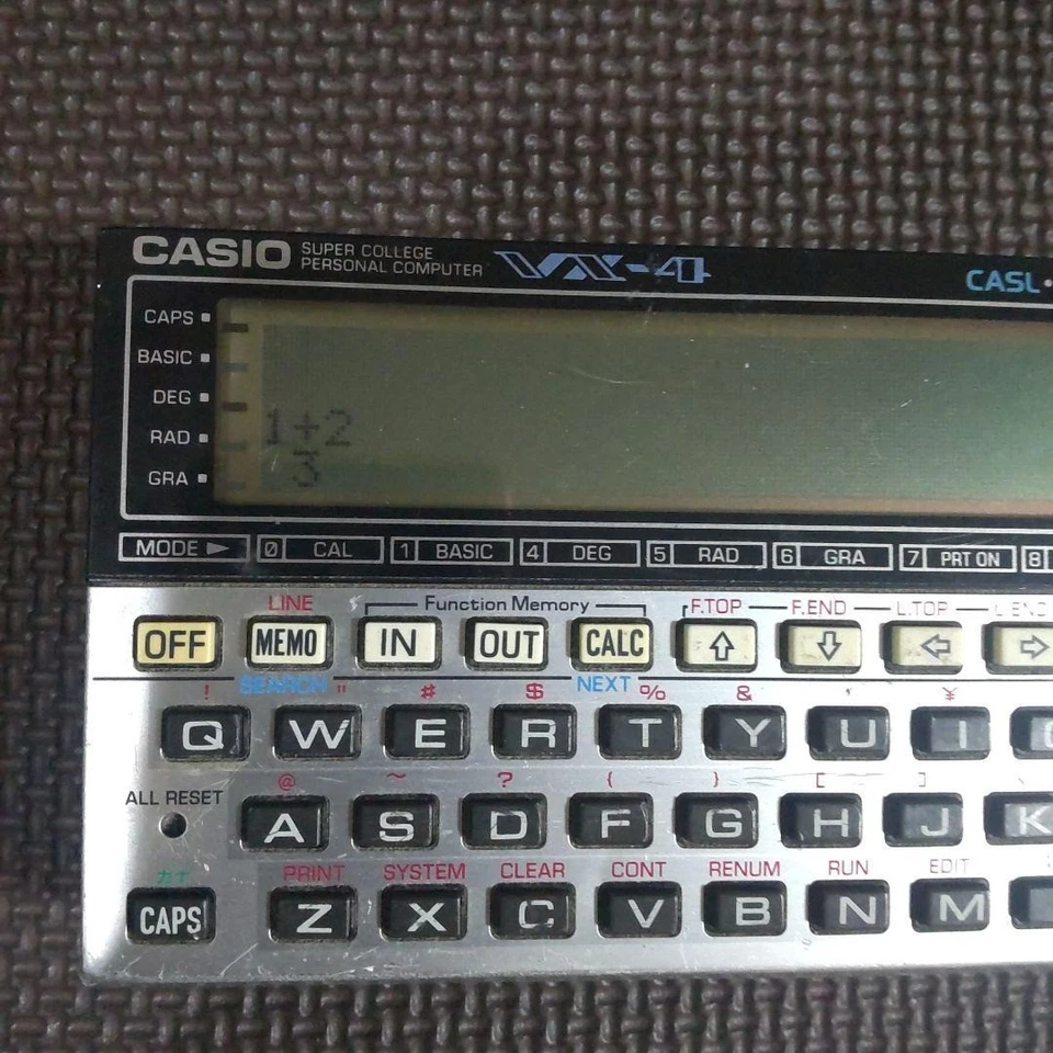 CASIO VX-4 mini Pocket Personal Computer Calculator Tested Working Japan - Image 3 of 4