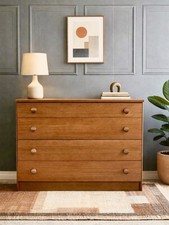 Vintage AVALON Mid Century Modern Teak Wood Chest of Drawers Dresser 60s 70s