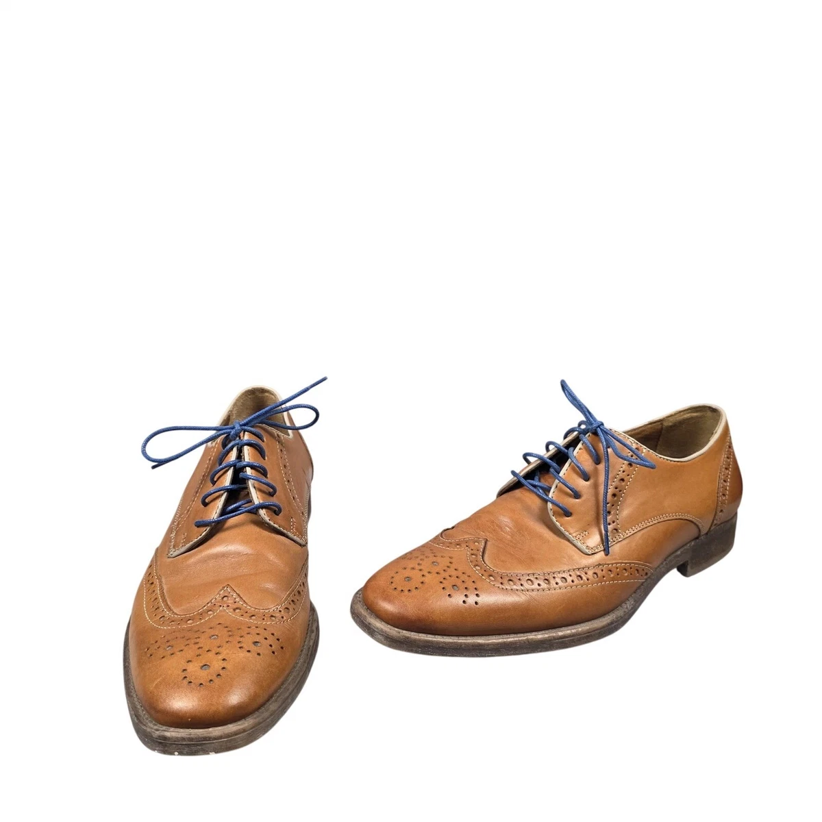 Johnston & Murphy Mens sz‎ 10.5 Brown Leather Wingtip Brogue Oxford Shoes Office Amazon.com | Johnston & Murphy Conard Embossed Wingtip Oak  main image 3