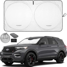 1-Piece Windshield Sun Shade Standard Silver Foldable Car Front Window Sunshade