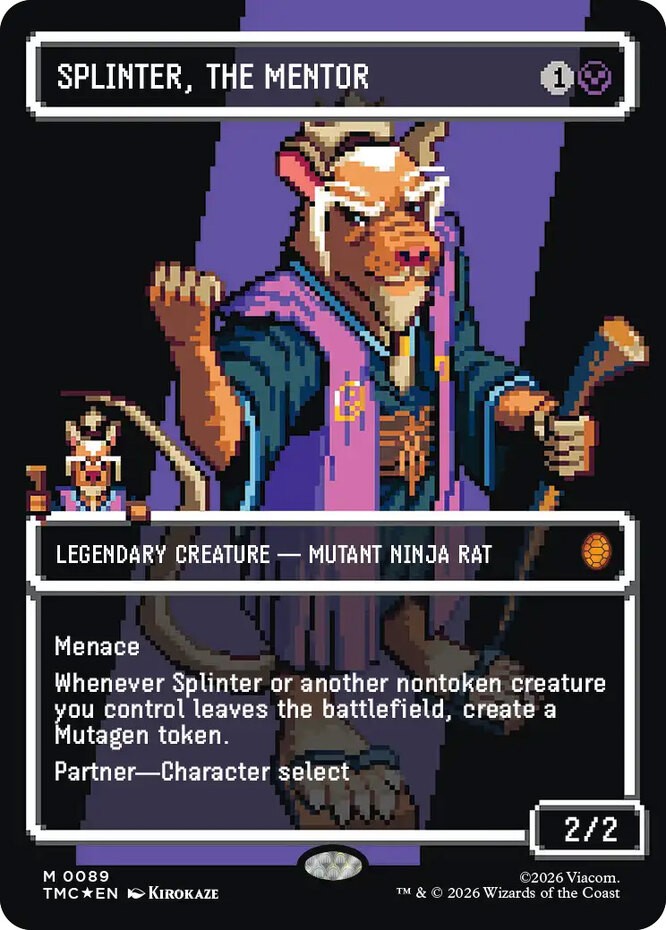 MTG Splinter, the Mentor - Surge Foil - Borderless, Commander: Teenage Mutant Ni