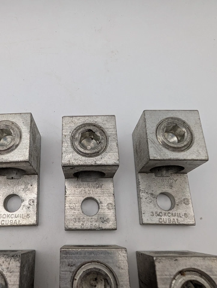 10x New Old Stock Burndy Aluminum Mechanical Lug, 350KCMIL-6, *Storage Wear  - Image 4 of 4