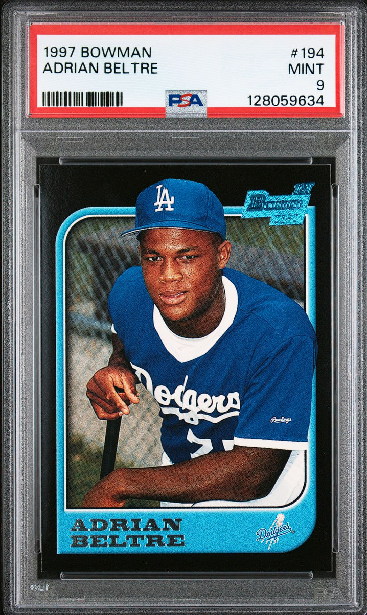 PSA 9 MINT 1997 Bowman Adrian Beltre #194 RC Dodgers