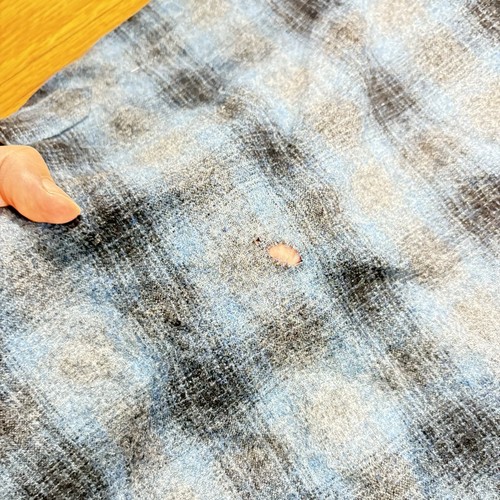 Ibex L Virgin Wool Blend Plaid Flannel Snap Button Up Shirt *FLAWS AND HOLE READ - Picture 20 of 24