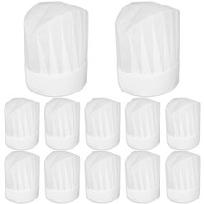 lipetol 12 Pack Chef Hats for Kids, Disposable Paper 10.7 x 7.9 inches, White