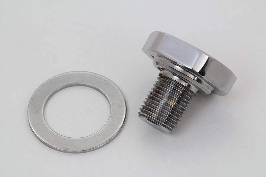 Tapón de tubo plano cromado para horquilla para Harley Davidson Foto 4 de 4