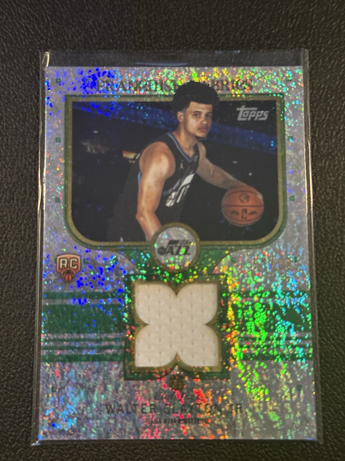 2025-26 Topps Walter Clayton Jr. Franchise Fabrics Green Holo /99 Relic Jersey