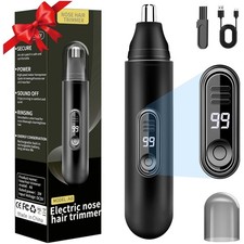 Taglia peli naso e orecchie ricaricabile LCD display, ultra silenzioso