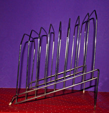 Vintage MCM Steel Wire Metal LP Vinyl Record Album Magazine Rack Stand Used.