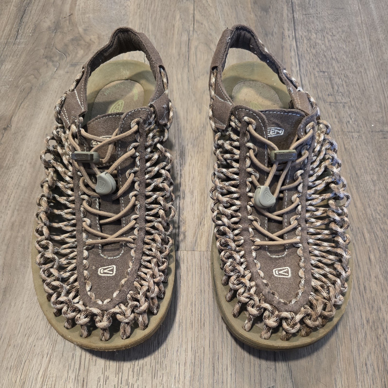 Keen Uneek Tan sandalo fronte mare uomo taglia 10