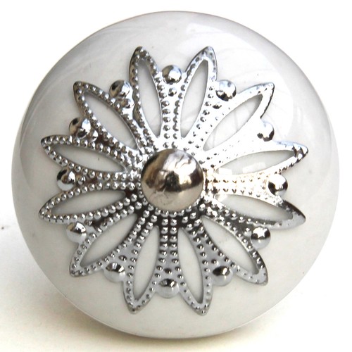 White cream ceramic knobs drawer pulls cupboard door knobs porcelain china - Picture 98 of 169