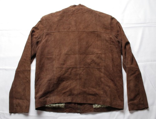 Cole Haan Men's Full-Zip Suede Leather Jacket NC3 Brown See Description - Picture 6 of 6