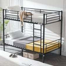 VINGLI Bunk Bed Twin Over Twin for Kids, Teens & Adults Bunk Bed with Stairs &