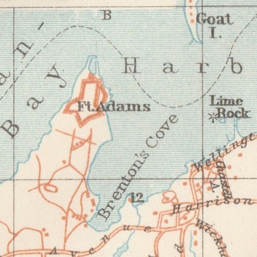 NEWPORT map 1909 Original Map City Plan U.S.A RHODE ISLAND state map - Picture 18 of 18