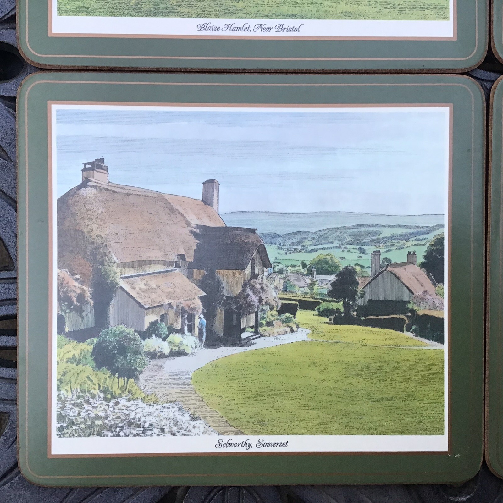 VTG CORK BACKED PLACEMATS ENGLISH COUNTRYSIDE VILLAGES National Trust