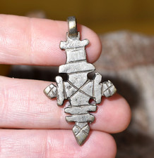 Handmade Ethiopian Coptic Orthodox Christian Metal Cross Pendant Ethiopia Africa