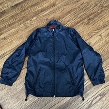 GAP Boys Lightweight Jacket Navy Vented Mesh Rip Stop Nylon XXL 14-16 Full Zip