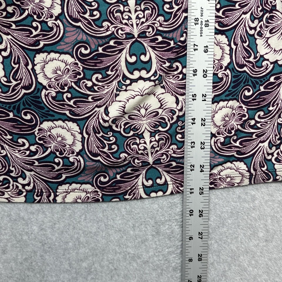 Talbots Top Womens Medium Blue Purple Drape Neck Stretch Light Career