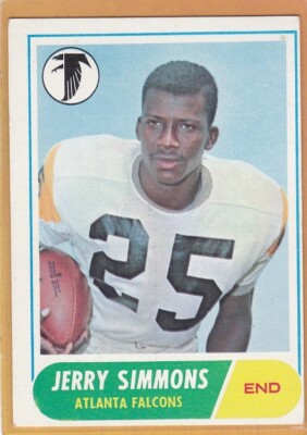 1968 TOPPS FOOTBALL JERRY SIMMONS ROOKIE #177 FALCONS EX+ *A7197