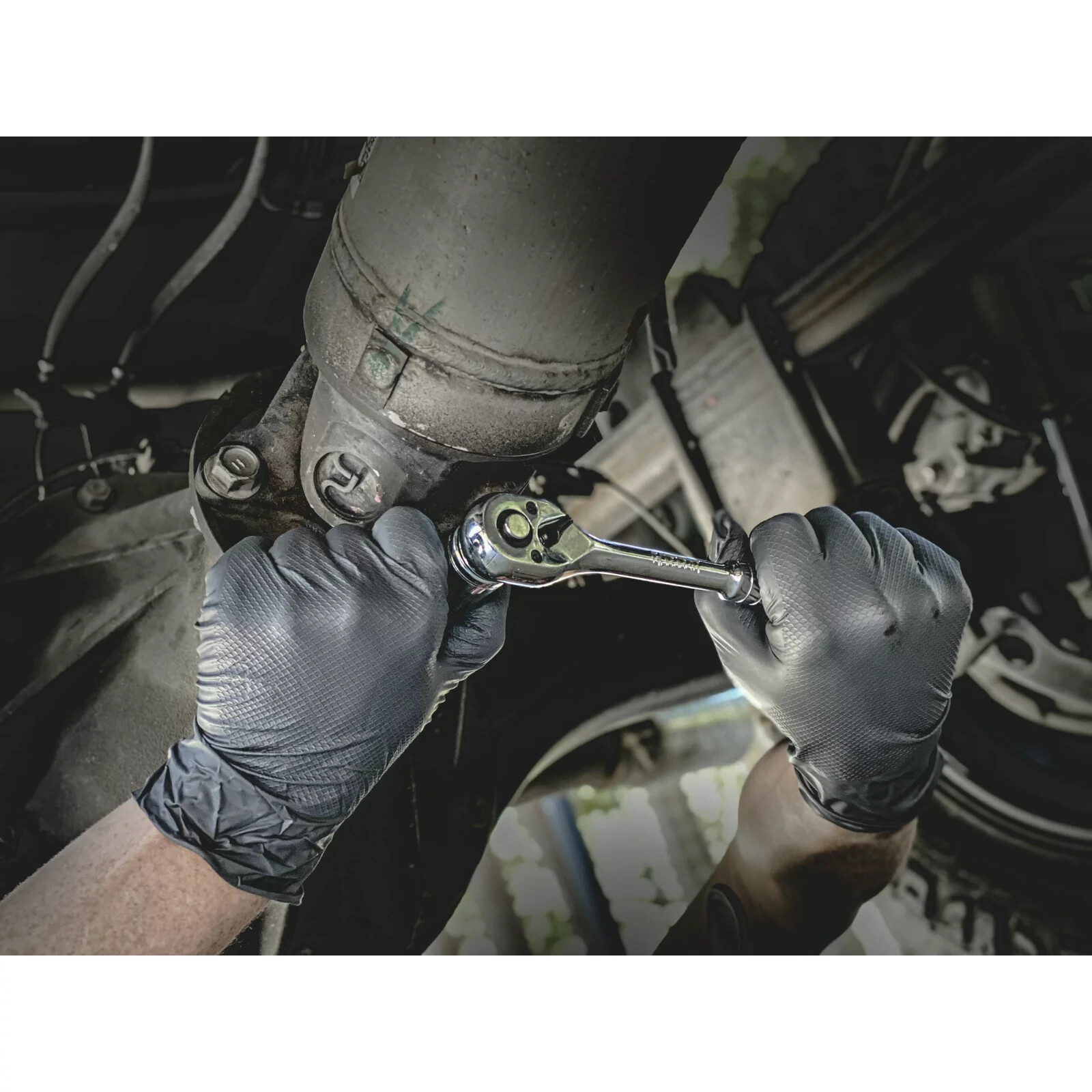 Grease Monkey Gorilla Grip Nitrile Gloves, Box of 50 Size Large Black Disposable eBay