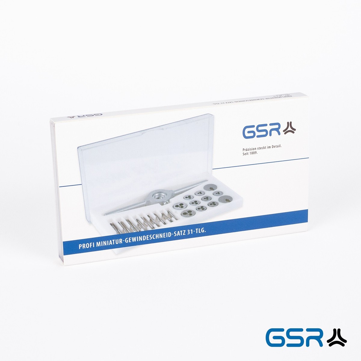 GSR Miniatur Gewindeschneidsortiment 31 tlg. M1,0-M2,5 HSS  