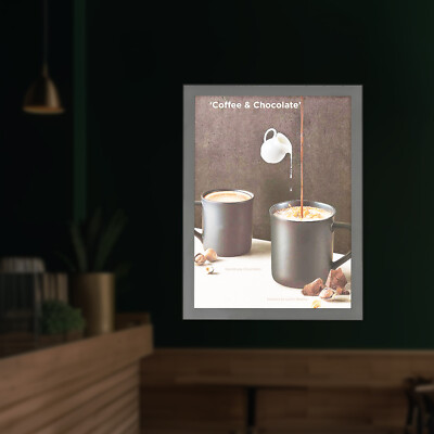 LED Movie Poster Frame LED Light Box Wall Mount Photo Menu Display Sign Holder