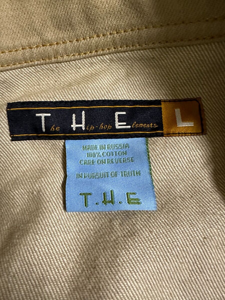 Vintage The Hip-Hop Elements Denim and Plaid Jacket Men's Vintage The Hip-Hop Elements Denim and Plaid Jacket Men's