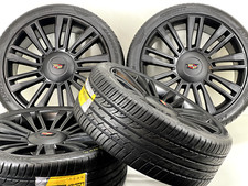 24 Inch Cadillac Escalade Rims Wheels 4 Set 6x139 Platinum Black Satin Gm New