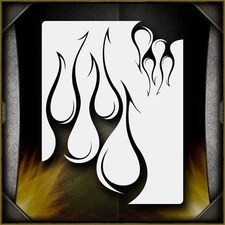 Tribal Flames 3 Airbrush Stencil Template Airsick