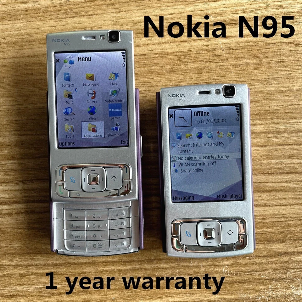 Nokia N Series N95 - Deep plum 3G GSM Wifi 5MP Slider Unlocked Classic Phone - Image 2 of 4