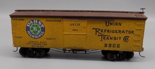 Vtg HO Pabst Union Refrigerator Transit Train 9902 Reefer Hand Built Wood Kit - Picture 7 of 19