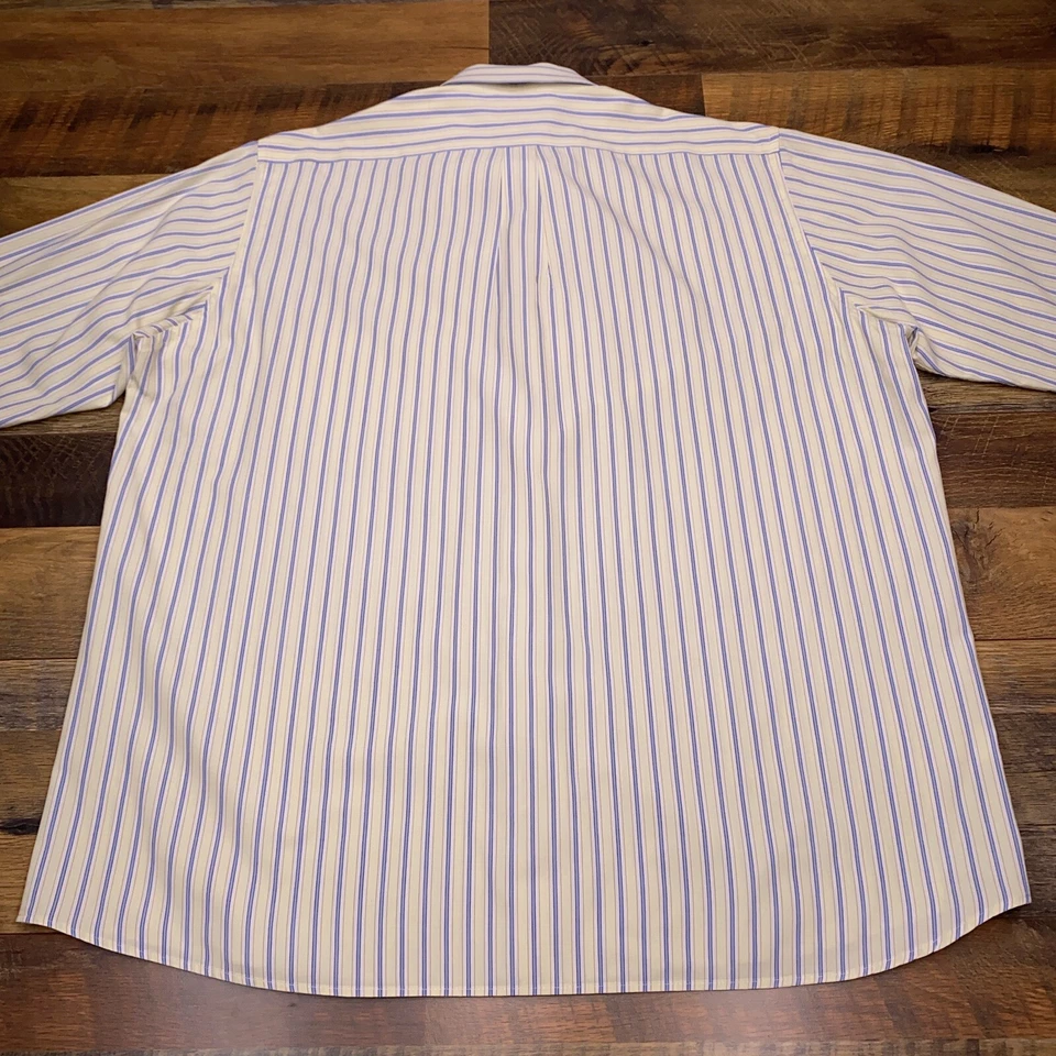 Camisa Pringle Para Hombre Extra Grande Amarillo Rayas Abotonadas Rayas Foto 2 de 4