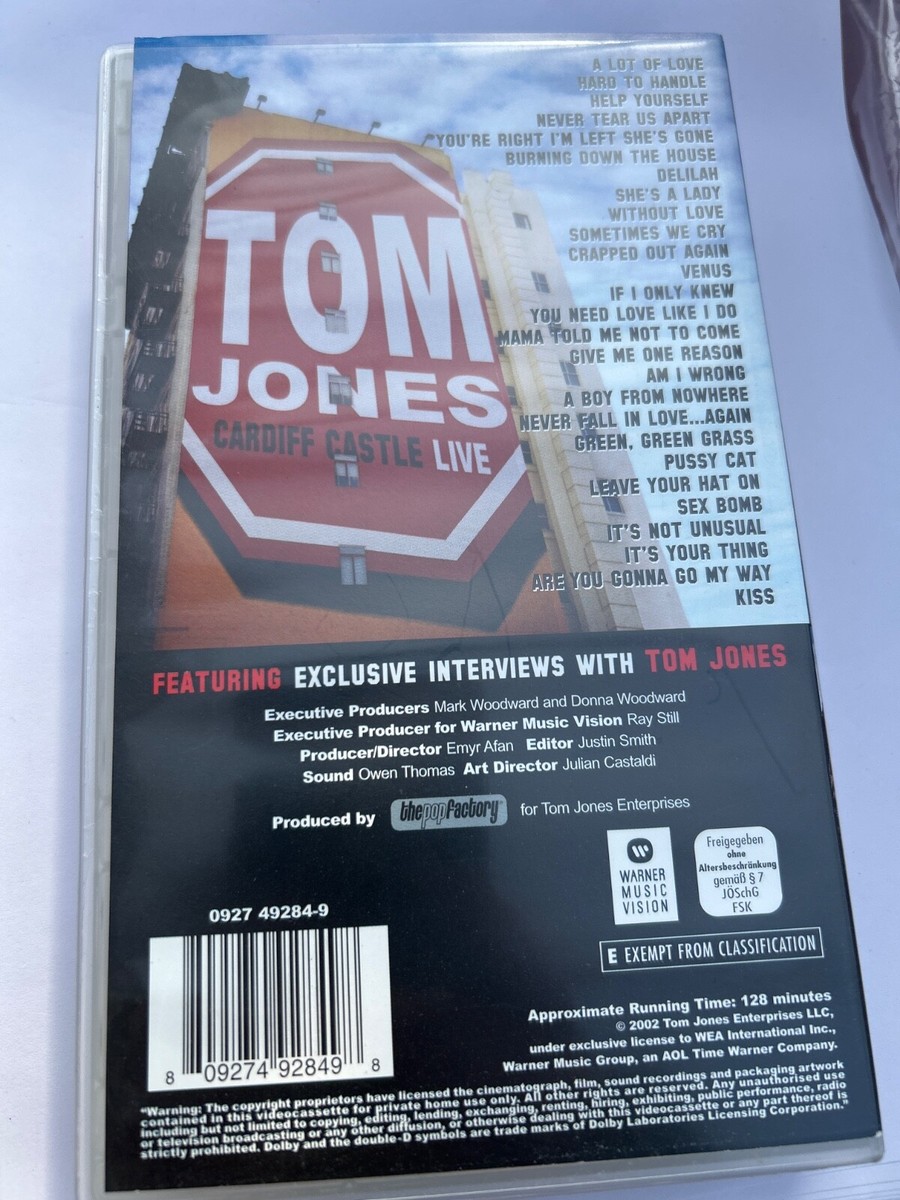 Tom Jones Live At Cardiff Castle VHS Video Tape | eBay UK