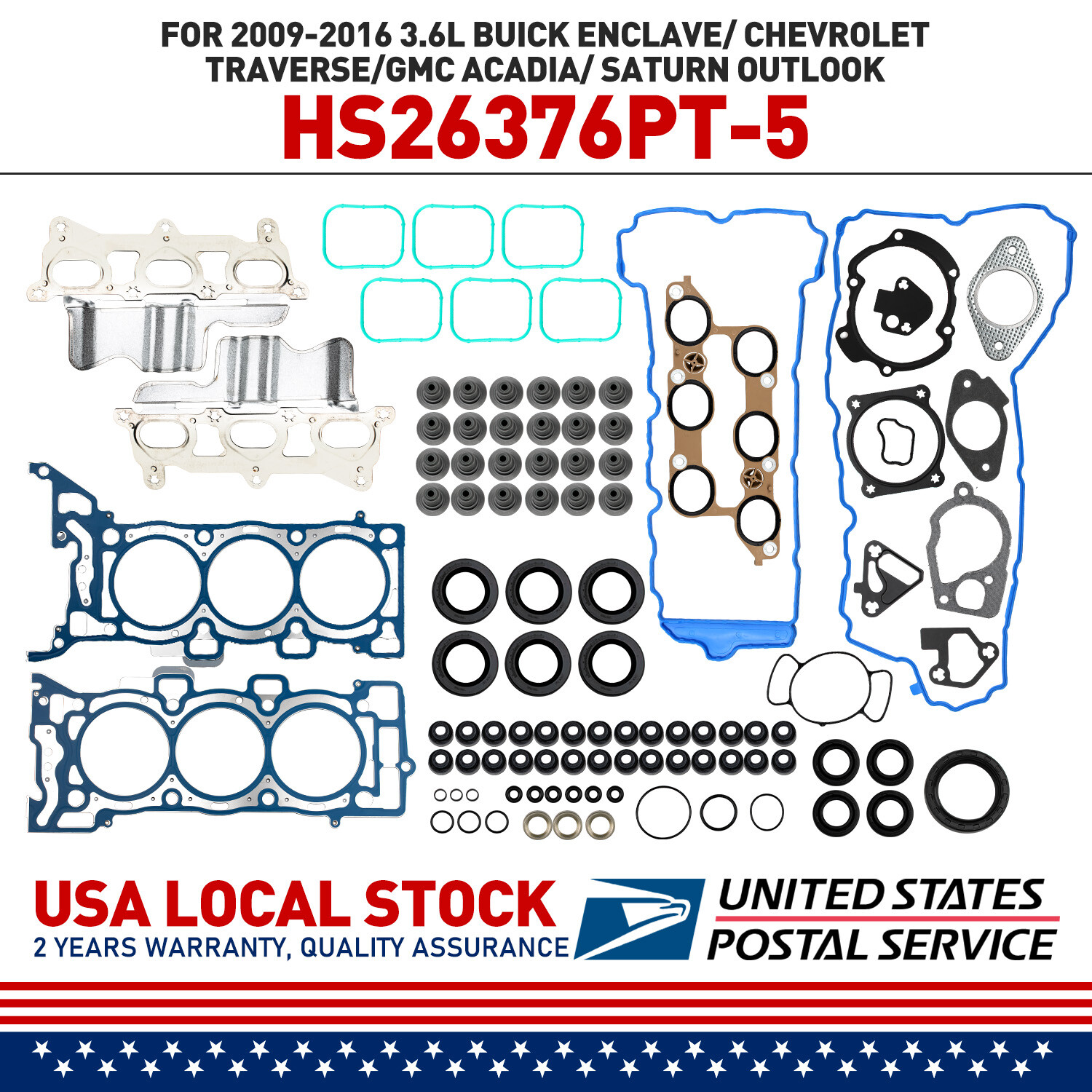 Kit De Joints Complets Pour Buick Enclave, Chevrolet Traverse, GMC Acadia 3.6L 2009-2016