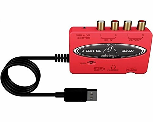 BEHRINGER audio capture USB audio interface UCA222 U-CONTROL Red NEW from Japan - Picture 5 of 7