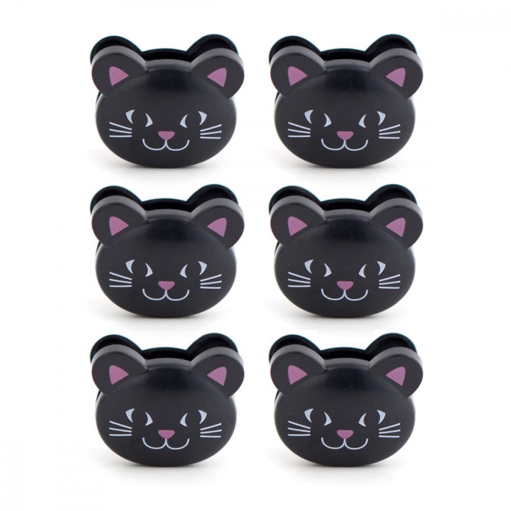 Kikkerland Cat Bag Clips, Set of 6