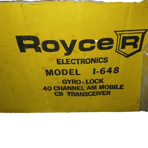 Ancien émetteur-récepteur Radio ROYCE Modèle 1-653B - Pour Pièces Ou Restauration, Ne Fonctionne Pas