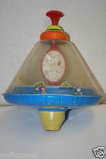 Vintage SNOOPY Peanuts Gang Metal  Plastic Ohio Art Large Spinning Top LARGE