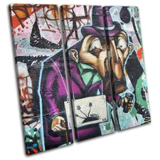 Street Urban Grunge Wall  Graffiti TREBLE CANVAS WALL ART Picture Print