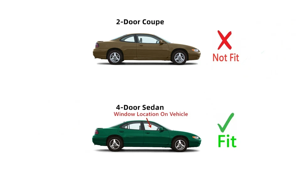 Fit 97-03 Pontiac Grand Prix 4DR Sedan Passenger Right Front Door Window Glass Foto 3 de 4