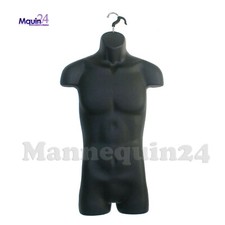 Male Hanging Mannequin Form Black Torso Body Form Hollow Back