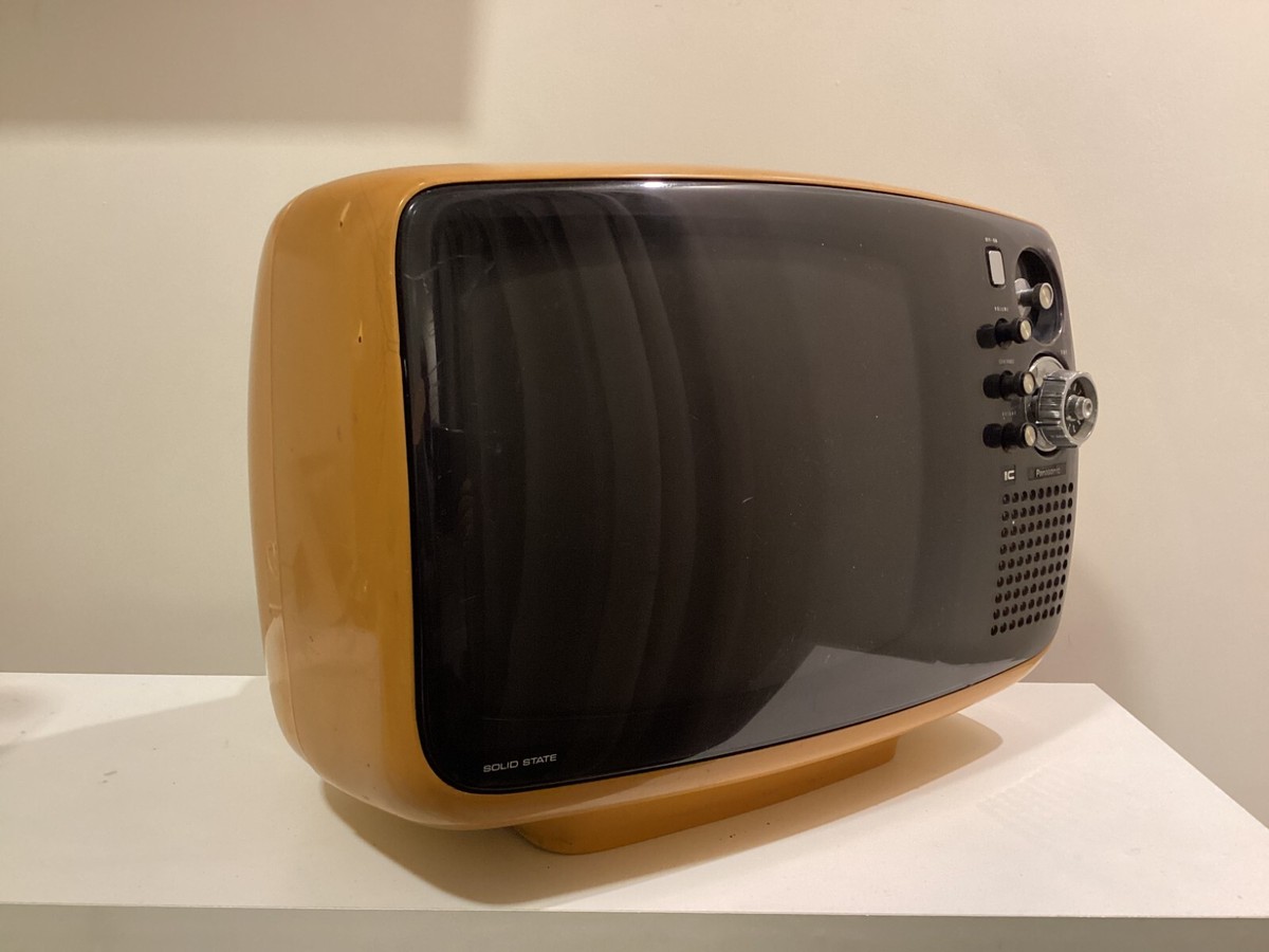 PANASONIC TR-542A SOLID STATE TV 1970s SPACE AGE OCHRE | eBay