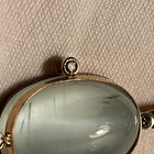 Made In USA 55ct. Cats Eye Aquamarine & Diamond Pendant 13K Gold — photo 4